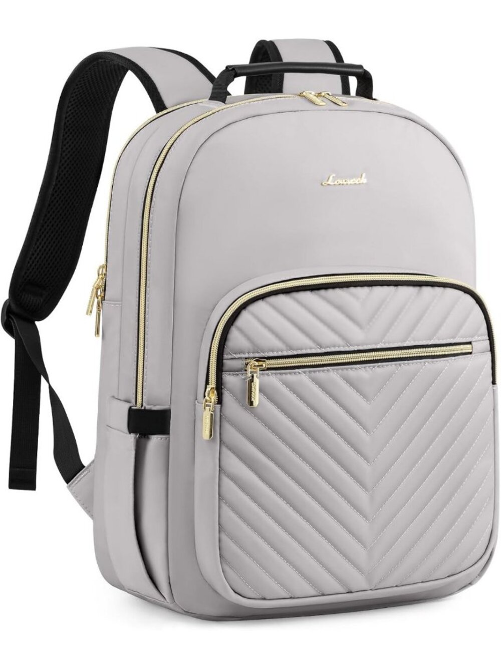 Stylish Laptop Backpack Purse for Women, Quilted Daypack with USB Port, 15.6